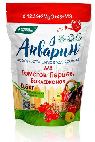 Акварин Для томатов, перцев, баклажанов 0,5 кг БХЗ пакет (12)